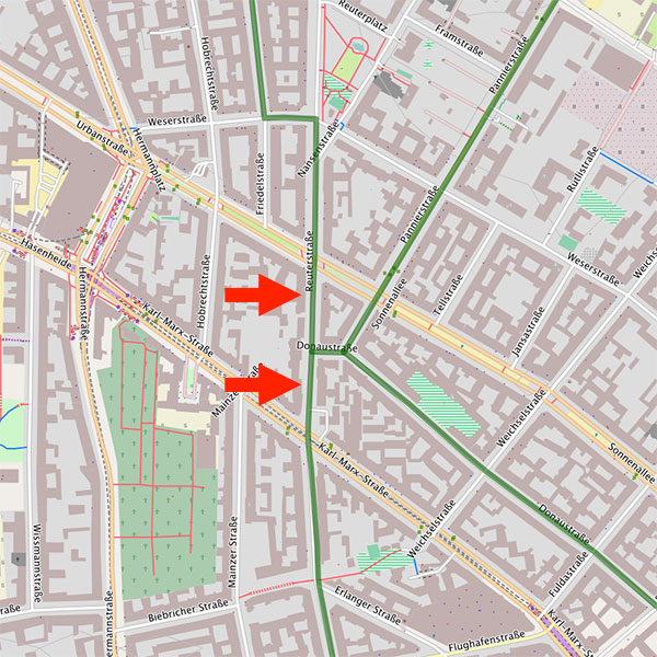 Lageplan: Reuterstraße